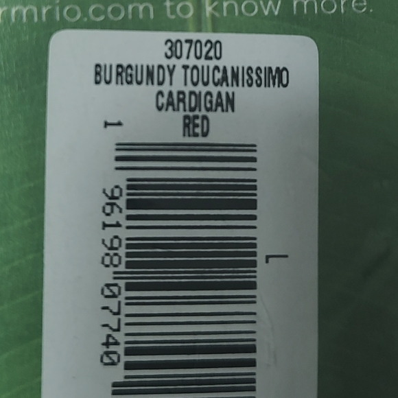 FARM Rio Cardigan L Toucanissimo Belted Longline Red Burgundy Cozy - Picture 13 of 13